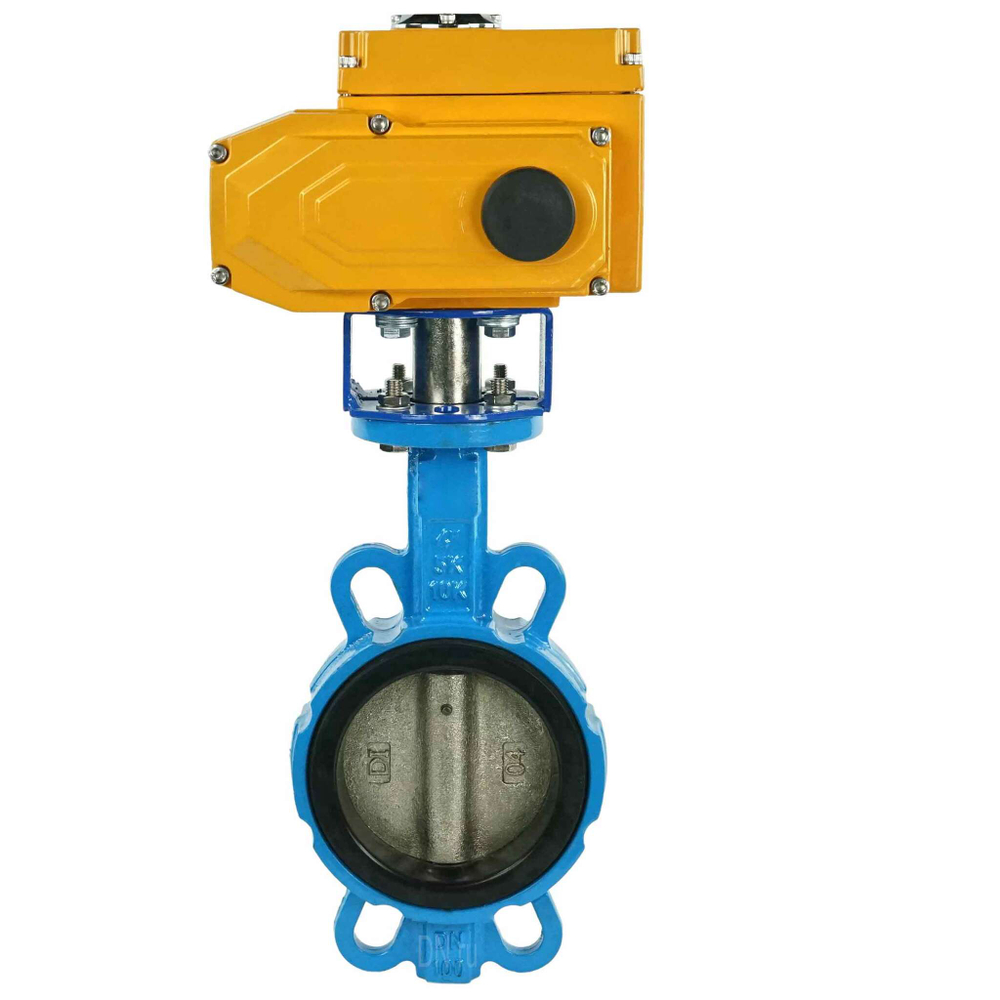 Water Butterfly Valve Elephant bv16-g50-g40-elephant-380, body material - cast iron GGG50, disk material - cast iron GGG40, seal - EPDM, electric actuator operated