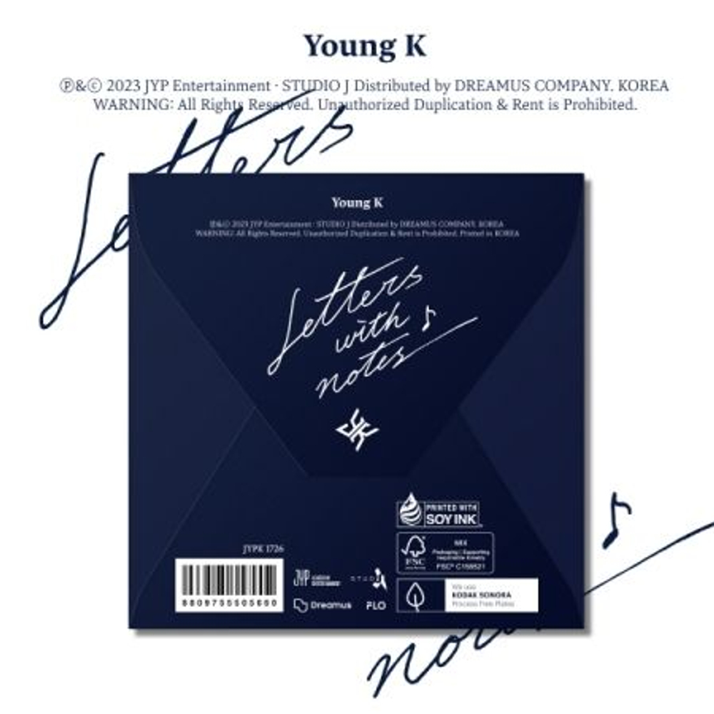 Альбом YOUNG K (DAY6) - LETTERS WITH NOTES DIGIPACK Version