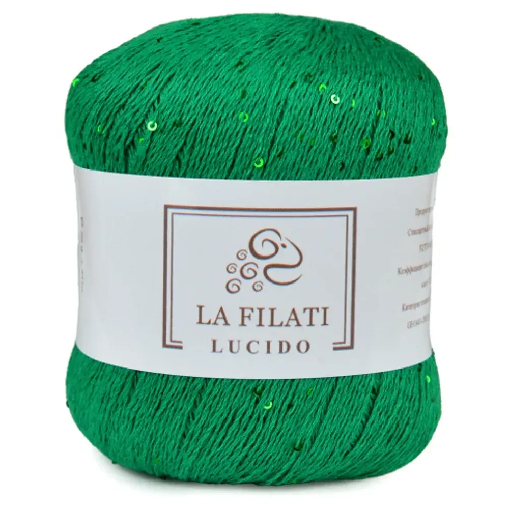 Пряжа Lucido, 100г, 445м, 90%хлопок, 10%микропайетки, (цена за 1 шт)