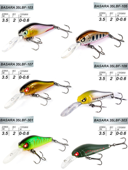 Воблеры плав. LJ Pro Series BASARA LBF 03.50/015SET 6шт. набор