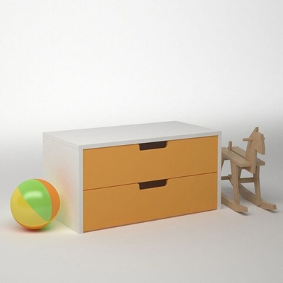 Модуль 2 ящика ДМ-Т-1-3, 900х450х450 мм, корпус белый, фасад шафран