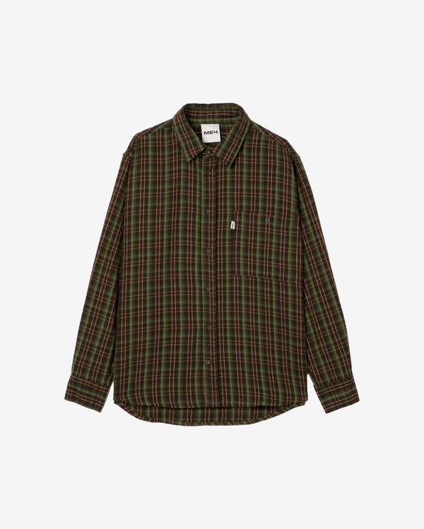 Рубашка Plaid Flannel Forest коричнево-зеленая - фото 1
