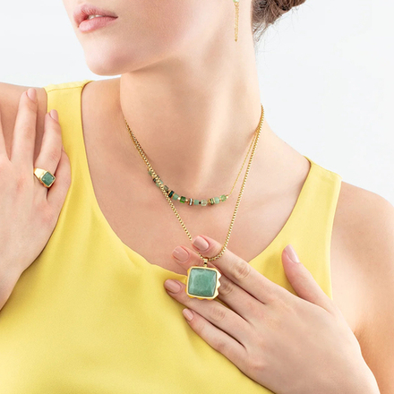 Колье Coeur de Lion Green-Gold 5076/10-0516