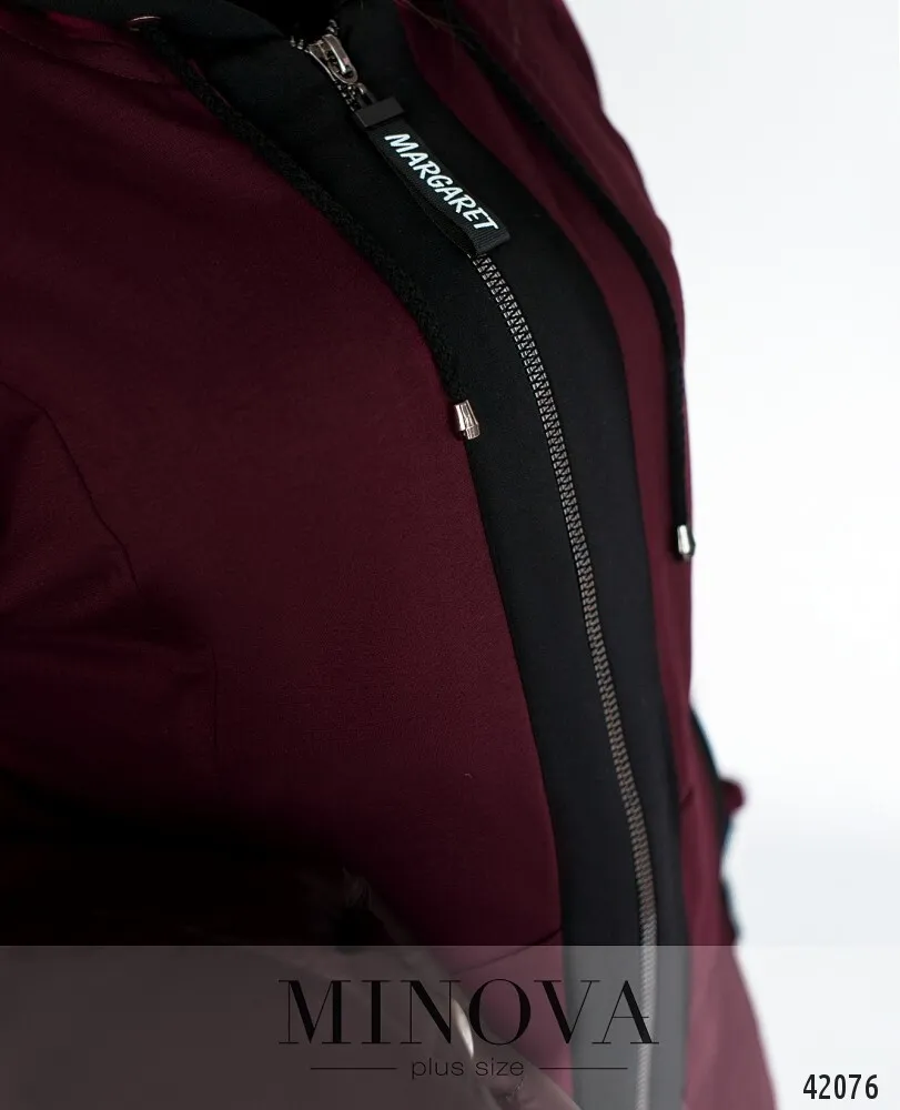 Спортивный костюм 3ка №17-229-марсала-черный Minova