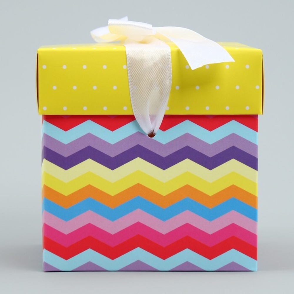 Коробка складная «Яркие полосы», 10 × 10 × 10 см