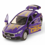 Модель ин. мет. "Infiniti QX30" для девочек 12см, двери, багаж, фиол.коробка QX30-12GRL-PUR (Технопарк)