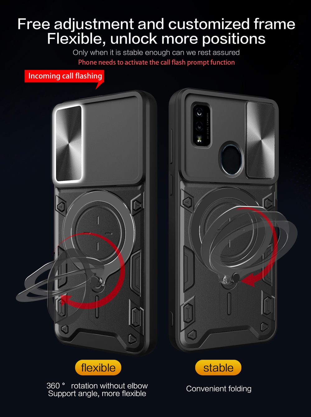 Чехол с кольцом Big Ring Case для ZTE Blade A51