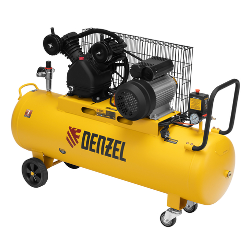 Компрессор воздушный рем. привод BCV2300/100, 2,3 кВт, 100 литров, 440 л/мин// Denzel