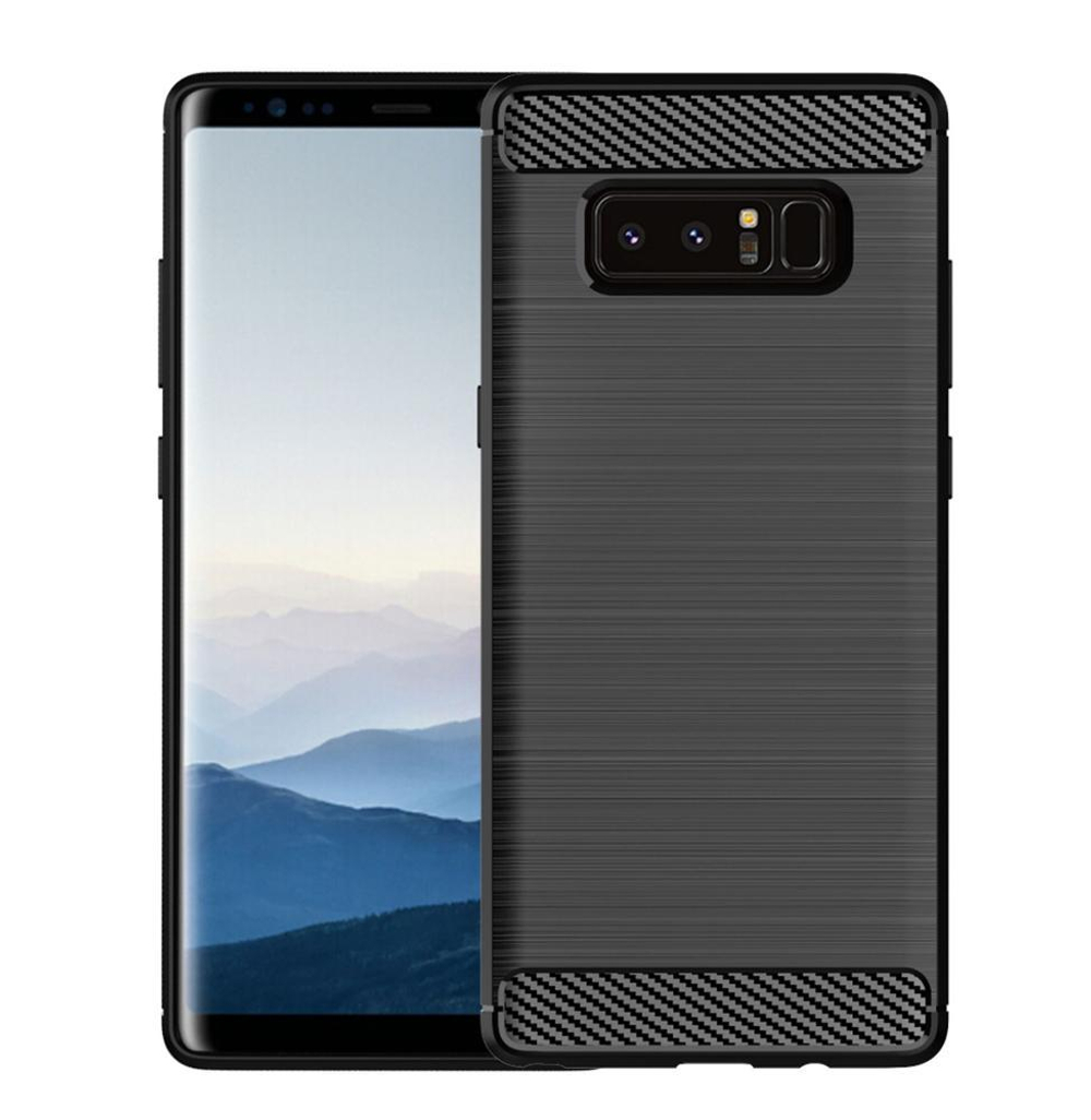 Чехол для Samsung Galaxy Note 8  цвет Black (черный), серия Carbon от Caseport