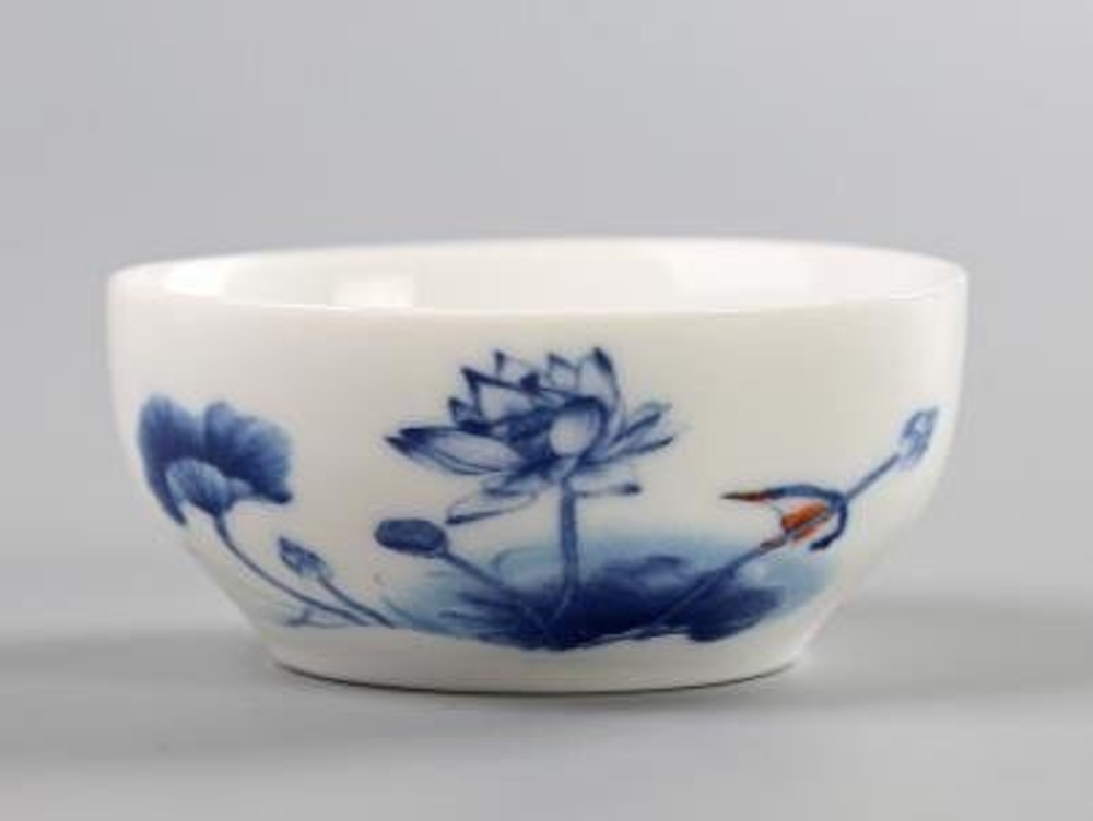 242037 Пиала "Лотос синий", фарфор, 45 мл.