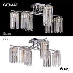 Citilux AXIS CL313281 Люстра хрустальная потолочная Хром