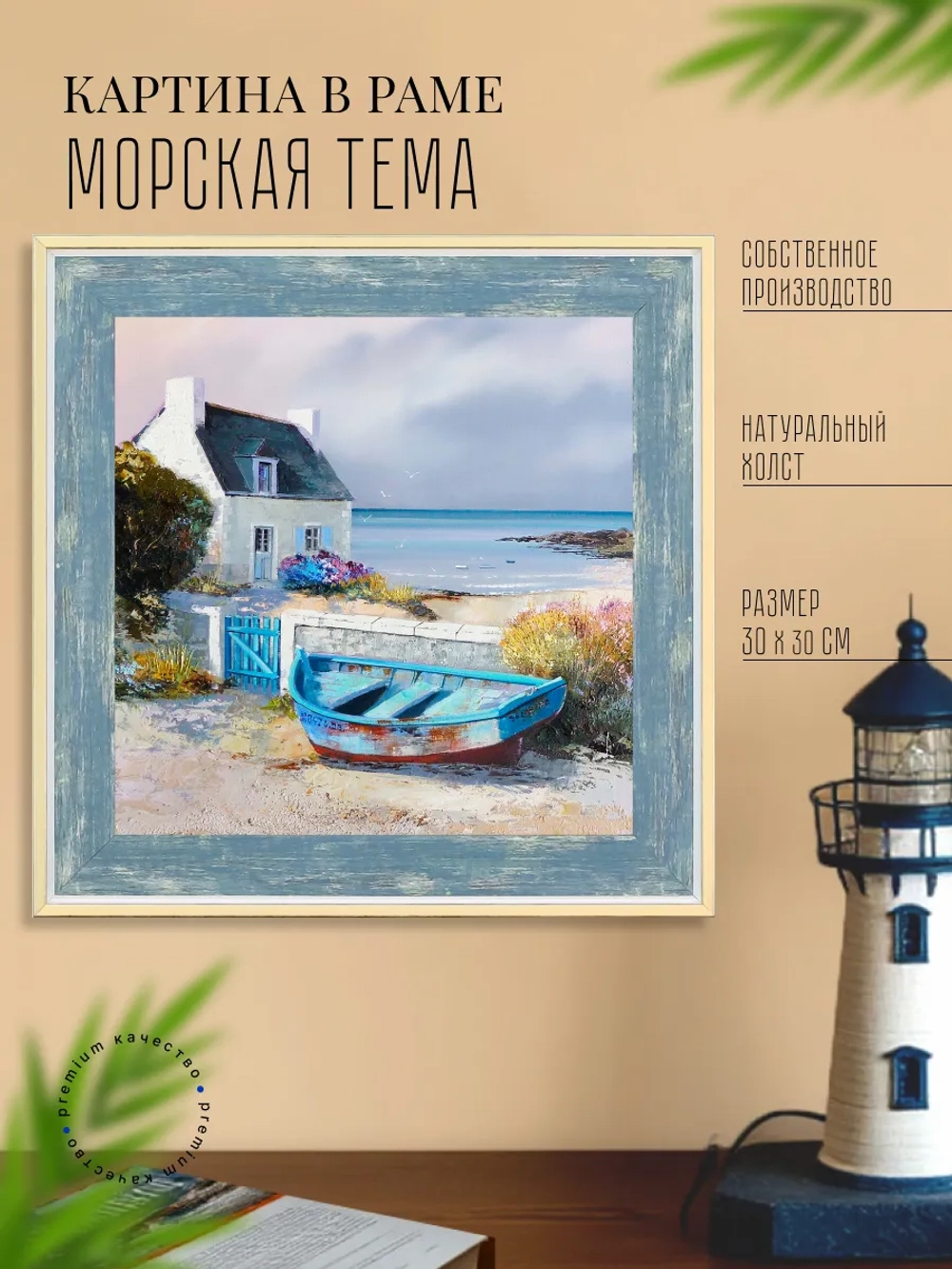 Картина на стену интерьерная на холсте 30*30 см