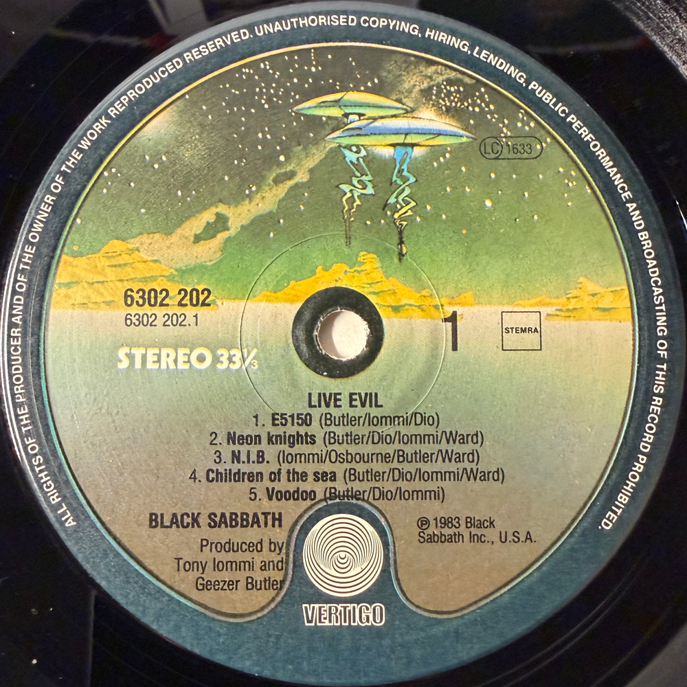 Black Sabbath - Live Evil 2LP (Голландия 1983г.)