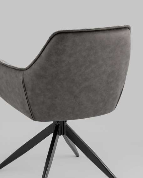 Стул Alba серый спинка экокожа