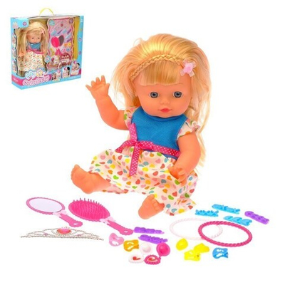 Кукла Даша в платье, с аксессуарами