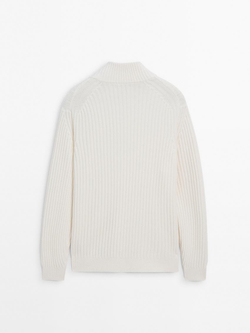 Massimo Dutti Свитер из смесовой шести, экрю