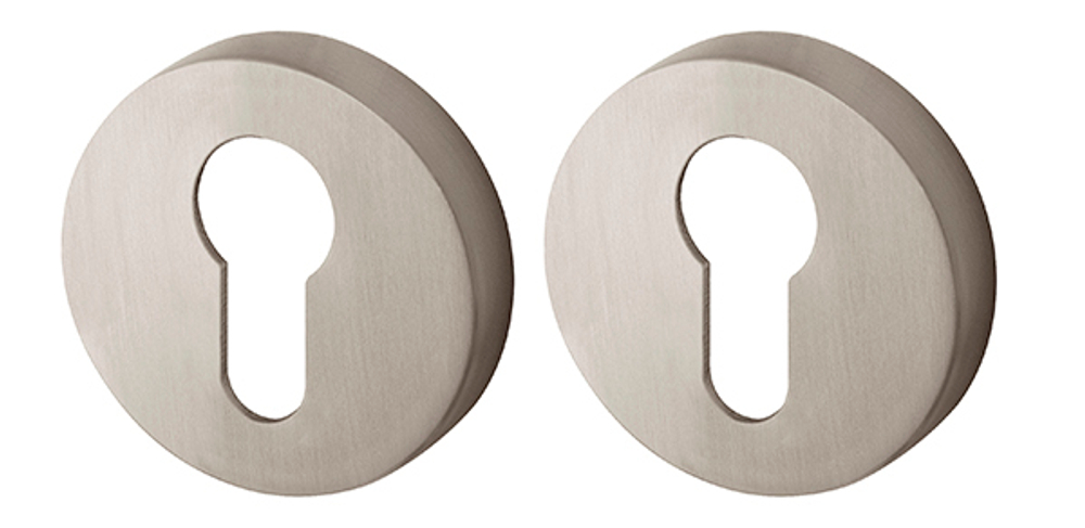 Накладка на цилиндр круглая Армадилло ET URB SN-3, цвет никель матовый/2 шт (гарантия - 5 лет)