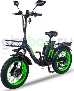 Электровелосипед Minako F11 Pro Dual 48V/15Ah (полный привод) 2025 года - Салатовый обод фото №1