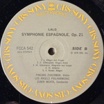 Виниловая пластинка Брух - Концерт для скрипки с оркестром № 1 / Лало - Испанская симфония LP