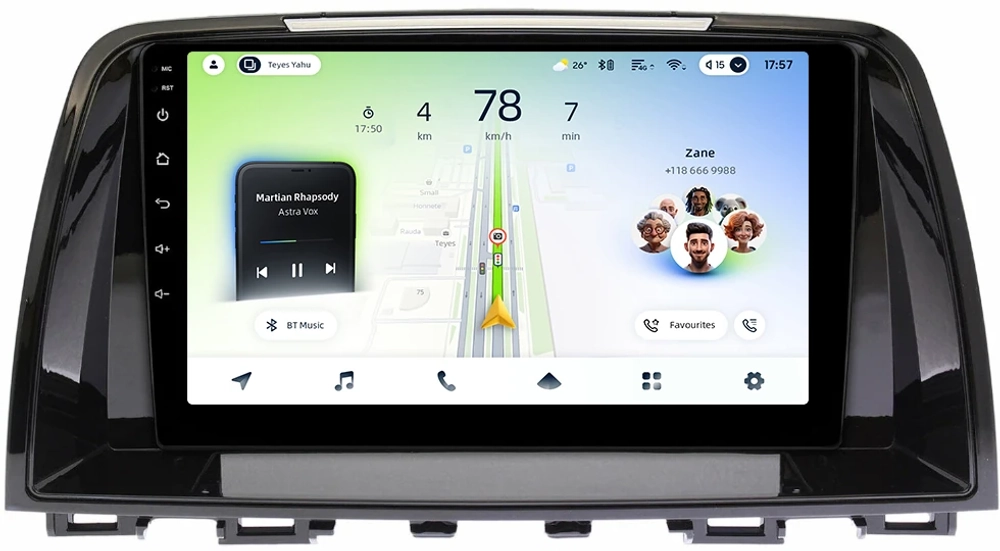 Магнитола для Mazda 6 GJ 2012-2014 - Teyes CC4L монитор 9" IPS на Android 14, Snapdragon 662, CarPlay, 4G SIM-слот