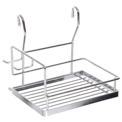 Полка на рейлинг с боковыми крючками, 26х18.3х20 см, U000043