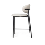 Стул полубарный Adele, ткань, светло-серый