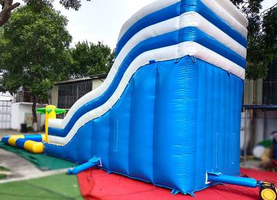 Коммерческий надувной батут с бассейном «Пляжный оазис», 13*5*6 м