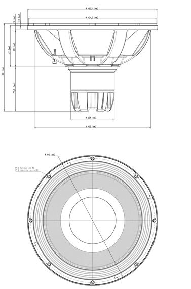 EIGHTEEN SOUND 18NTLW5000/8 - 18" динамик с расширенным НЧ, 8 Ом, 1800 Вт AES, 95dB, 30...1800 Гц
