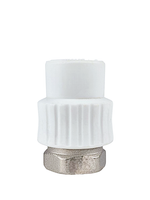 Муфта с накидной гайкой PPR 20х3/4,  белый, РТП