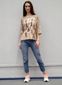 Туника "Dance Macabre", по мотивам рисунка XVI века "Dance Macabre"