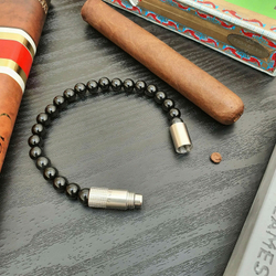 Браслет с пробойником для сигар BLACK ONYX 8mm