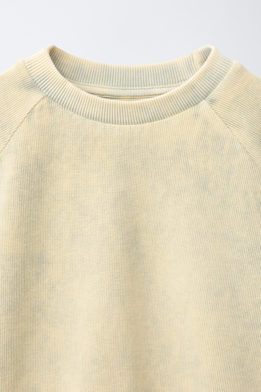 ZARA ФУТБОЛКА GARMENT DYE, ЭКРЮ