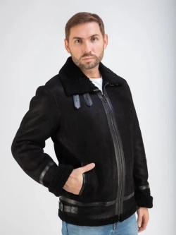 Дубленка мужская натуральная авиатор зимняя Турция