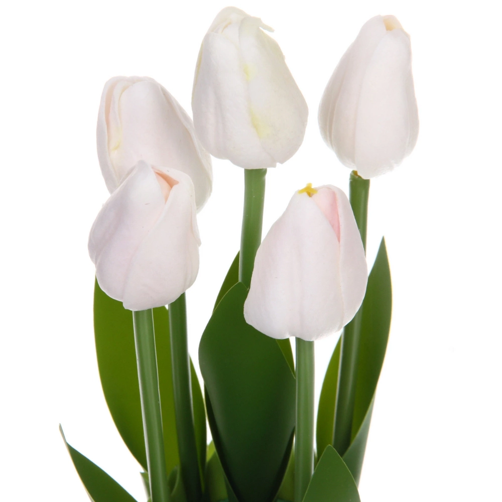 Цветочная композиция «Весенняя рапсодия» 10*26см Тюльпаны белые