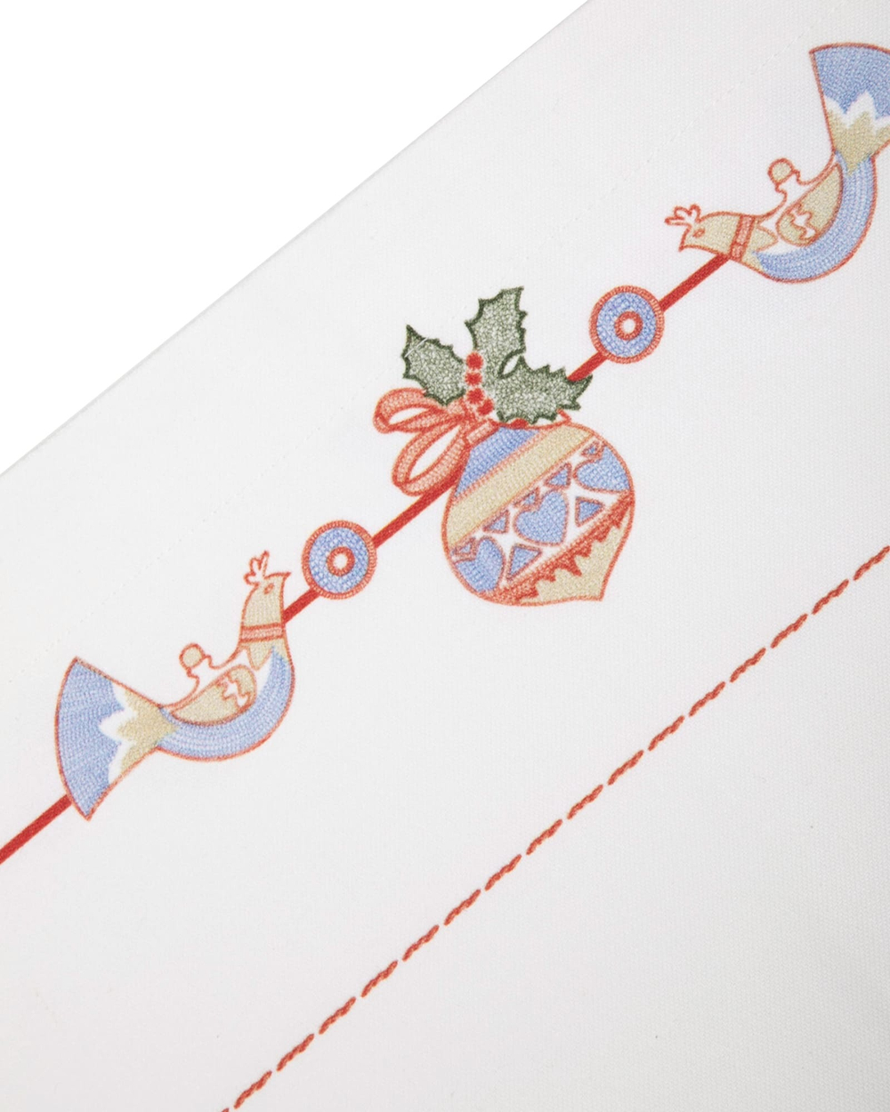 Салфетки подстановочные 2шт 50х35см Mix&Match Home Новогодние игрушки белые