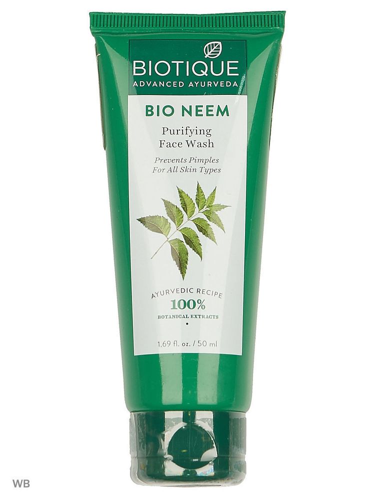 Гель для умывания против акне Biotique Bio neem, 50 мл