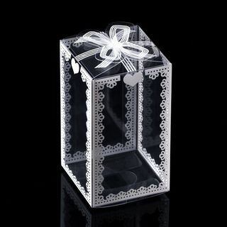 Коробка складная из ПВХ с орнаментом 6х6х10,5 см