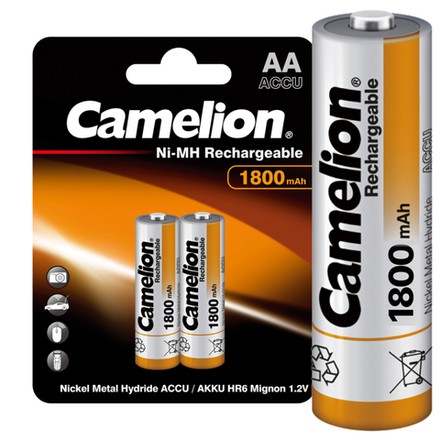 Аккумулятор AA/R6 1800мА.ч NI-MN BP-2 металлик (блист.2шт) Camelion 3001