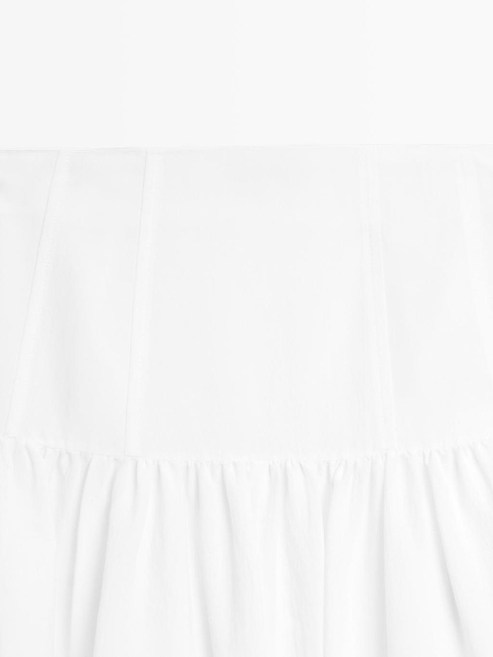 Massimo Dutti Юбка миди с кокеткой, белый