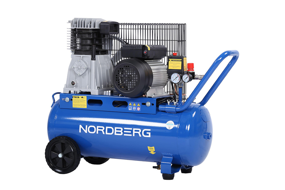 NORDBERG (NCE50/480) Компрессор поршневой с ременной передачей 220 В, ресивер 50 л, 446 л/мин