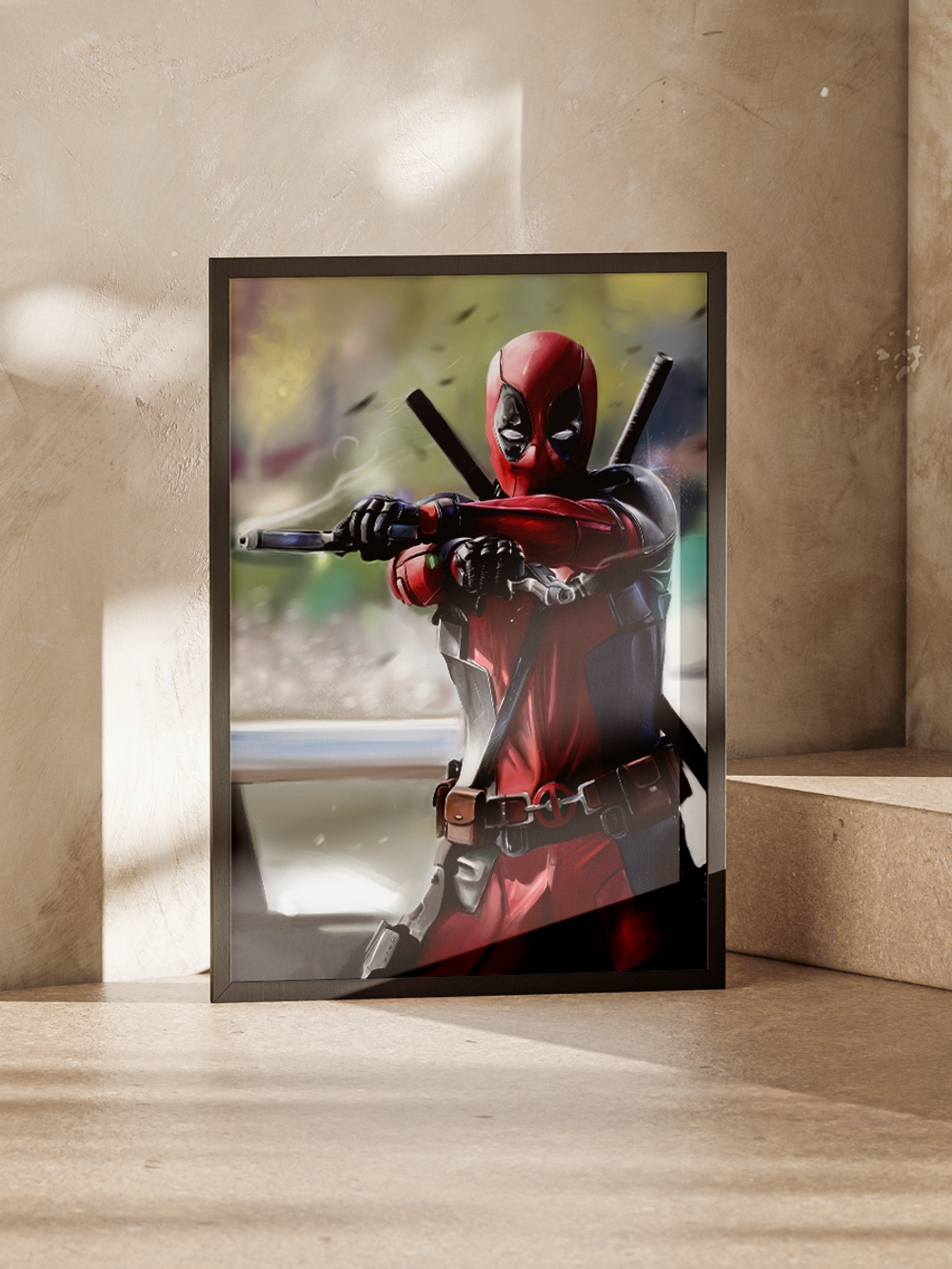Постер плакат С Оружием Deadpool Дэдпул
