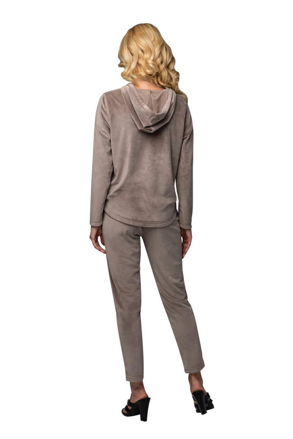 Домашний костюм с капюшоном и карманом-кенгуру (Размер: XL) (Цвет: бежевый)