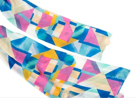 Шаль 110x190 Petrusse Folk Lagon Orchidee FOLK_LO