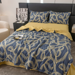 Комплект постельного белья Сатин с Одеялом 100% хлопок 160x80 на резинке OBR134