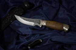 Охотничий нож Гюрза-2 украшенная Мельхиором