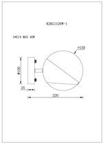 K2KG1126W-1 Бра L22*W15*H15см