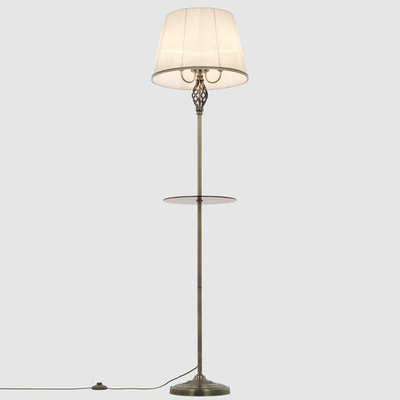 Citilux Вена CL402930T Торшер бронза со столиком и белым абажуром