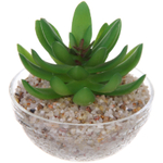 Цветок искусственный «Суккулент» 9*11см в стеклянном горшке