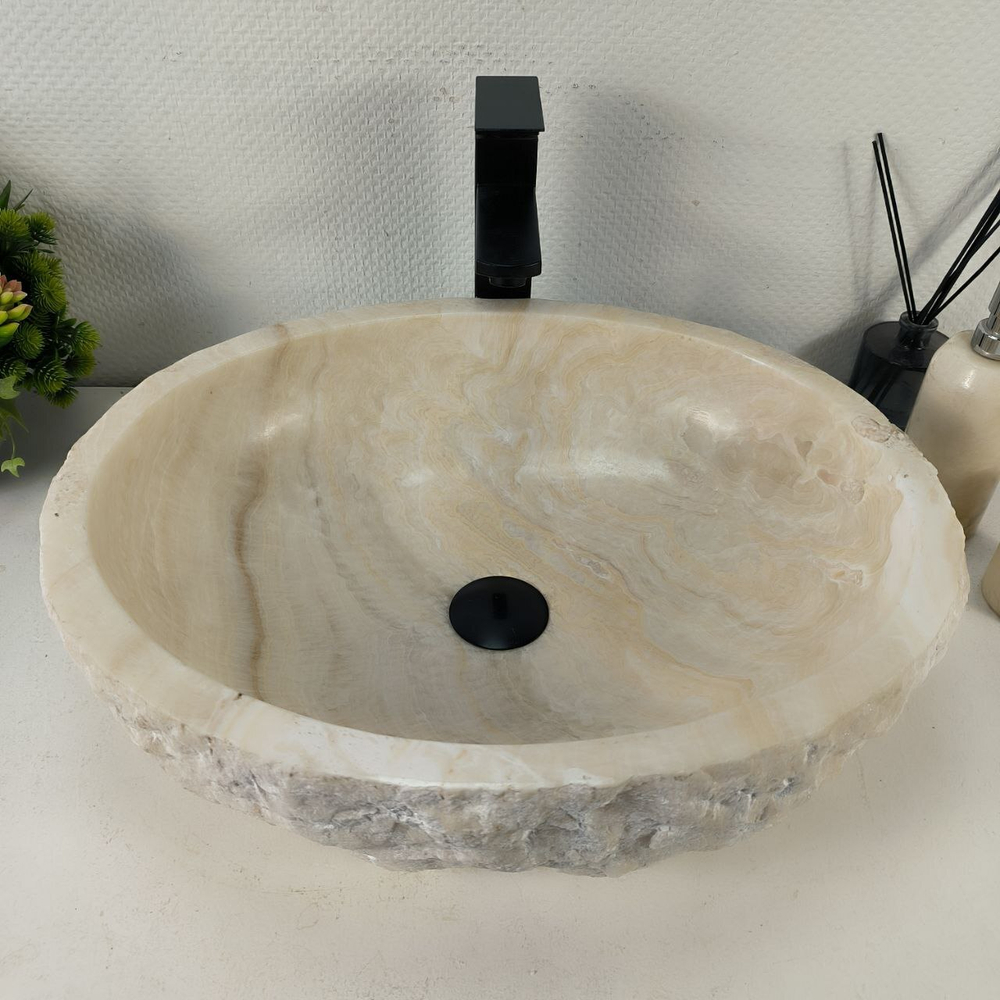 Раковина из оникса Erozy White EO-64365 52*42*15 0213