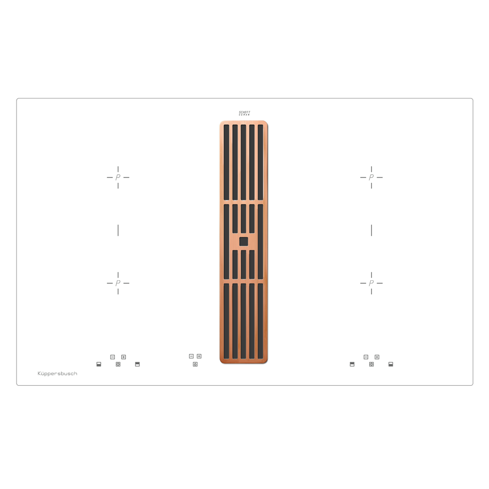 Индукционная варочная панель с вытяжкой Kuppersbusch KMI 8500.0 WR Copper